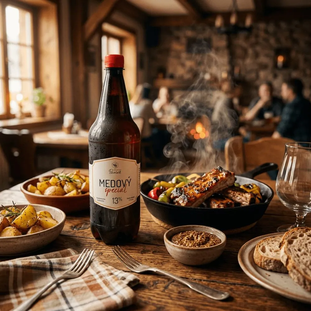 Medové pivo speciál 13° (1 L) — náhled 3